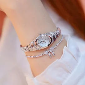 Women's Gold Diamond Bracelet Watch