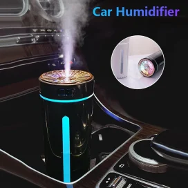 wireless air humidifier colorful lights mute ultrasonic usb fogger diffuser purifier 800mah rechargeabl cool mist maker for car 612157